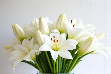 सफ़ेद लिली का गुलदस्ता