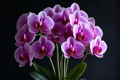 बैंगनी ऑर्किड का गुलदस्ता