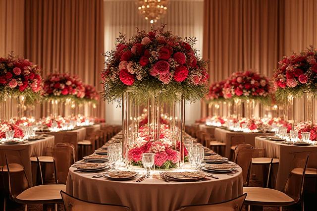 शादी या कार्यक्रम के लिए फूलों की खूबसूरत सजावट